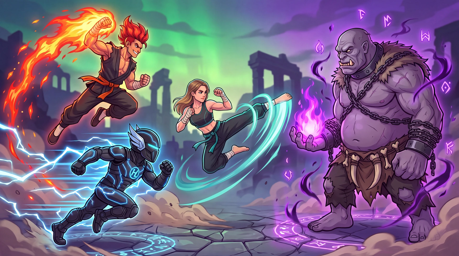 WELKINGS heroes battle key art