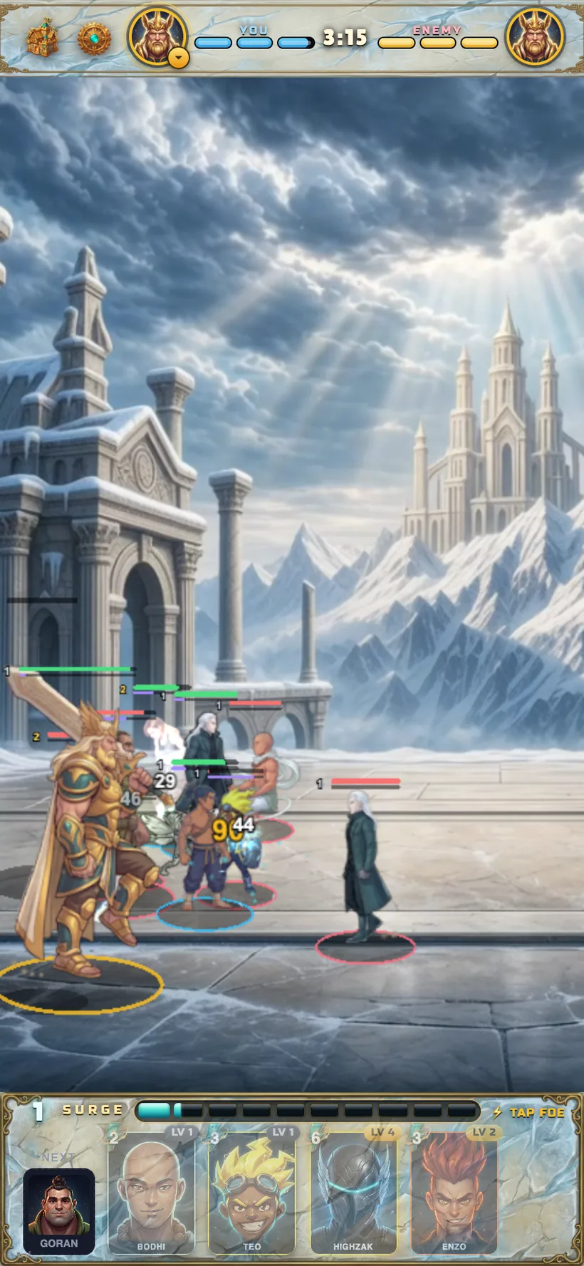 The ice block cracking and the golden king awakening