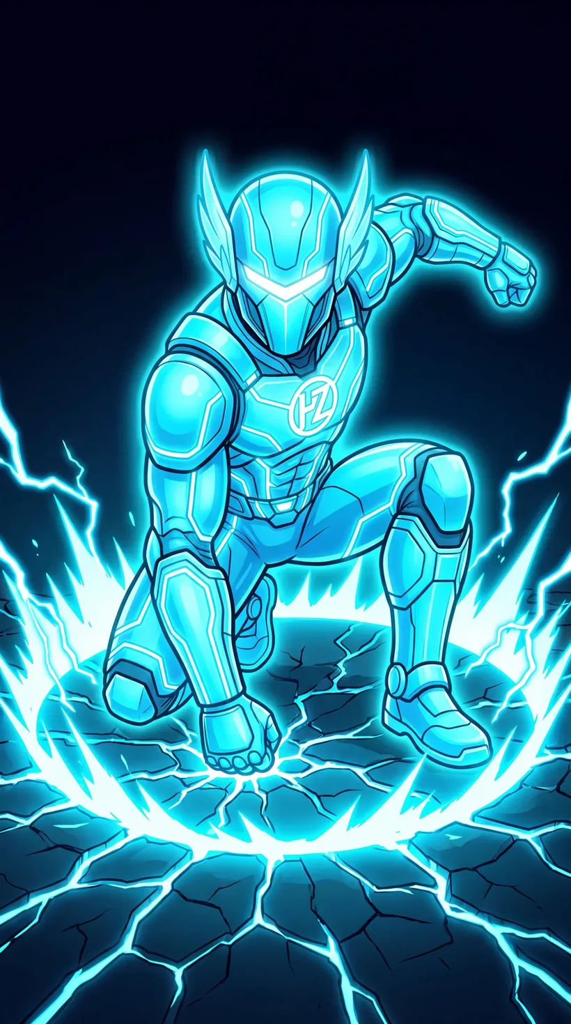 Highzak descending in a storm of lightning