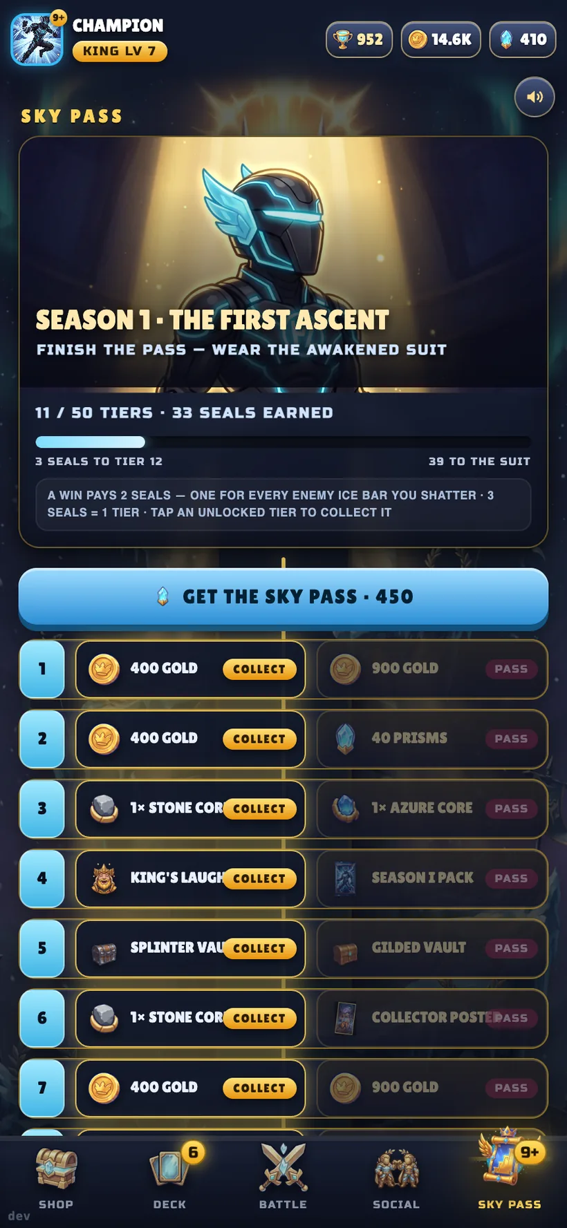 The season pass