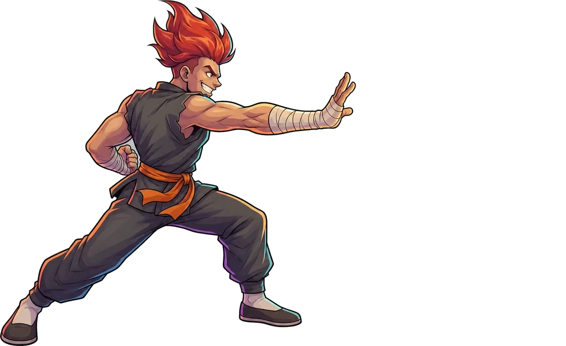 ENZO throws a fireball
